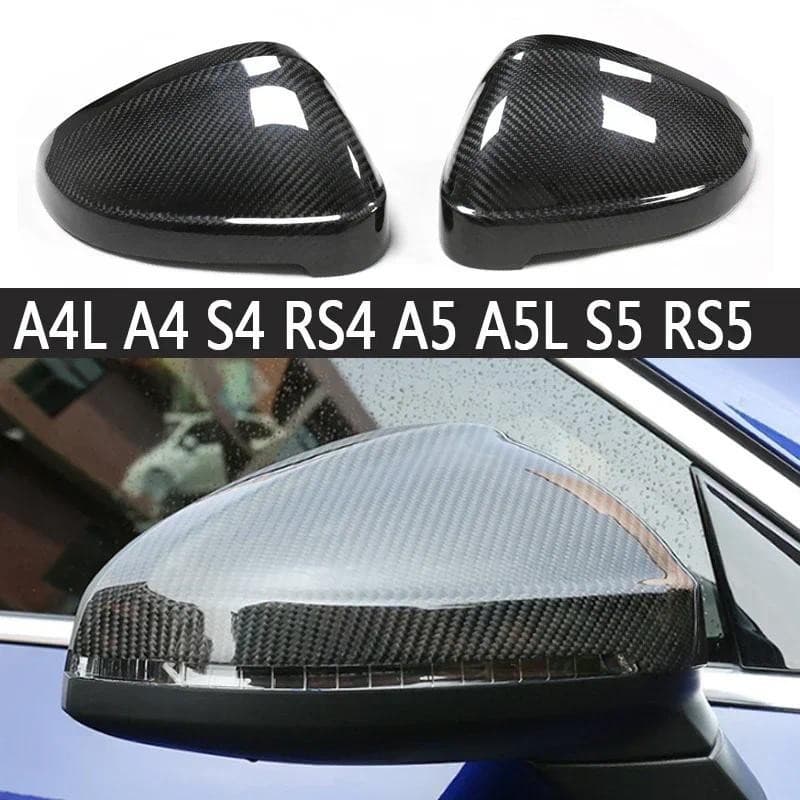 Para audi A4 A4L A5 RS4 S5 RS5 Conchas De Fibra De Carbono Seco Tampa Retrovisor Espelho Capa Acessórios Do Carro Corpo