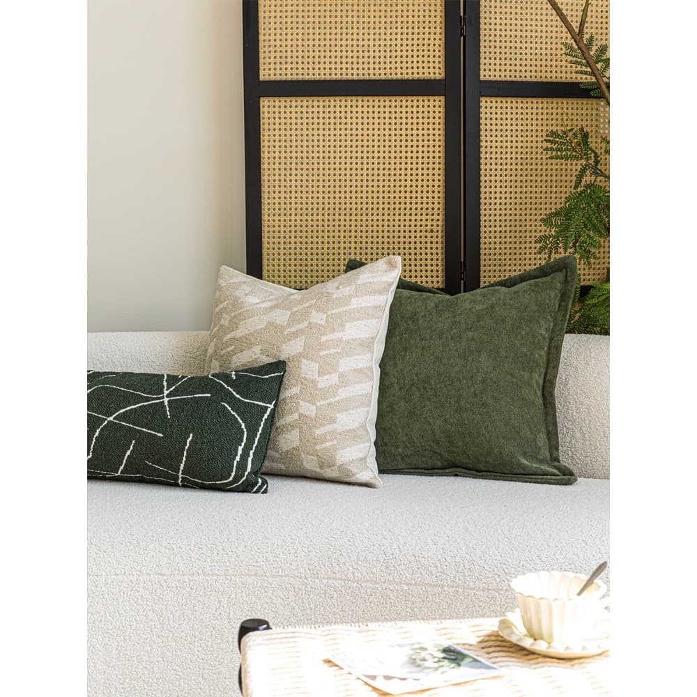 Moderno simples Retro verde fronha linha abstrata longo travesseiro Log estilo sul ocidental sala de estar sofá travesse
