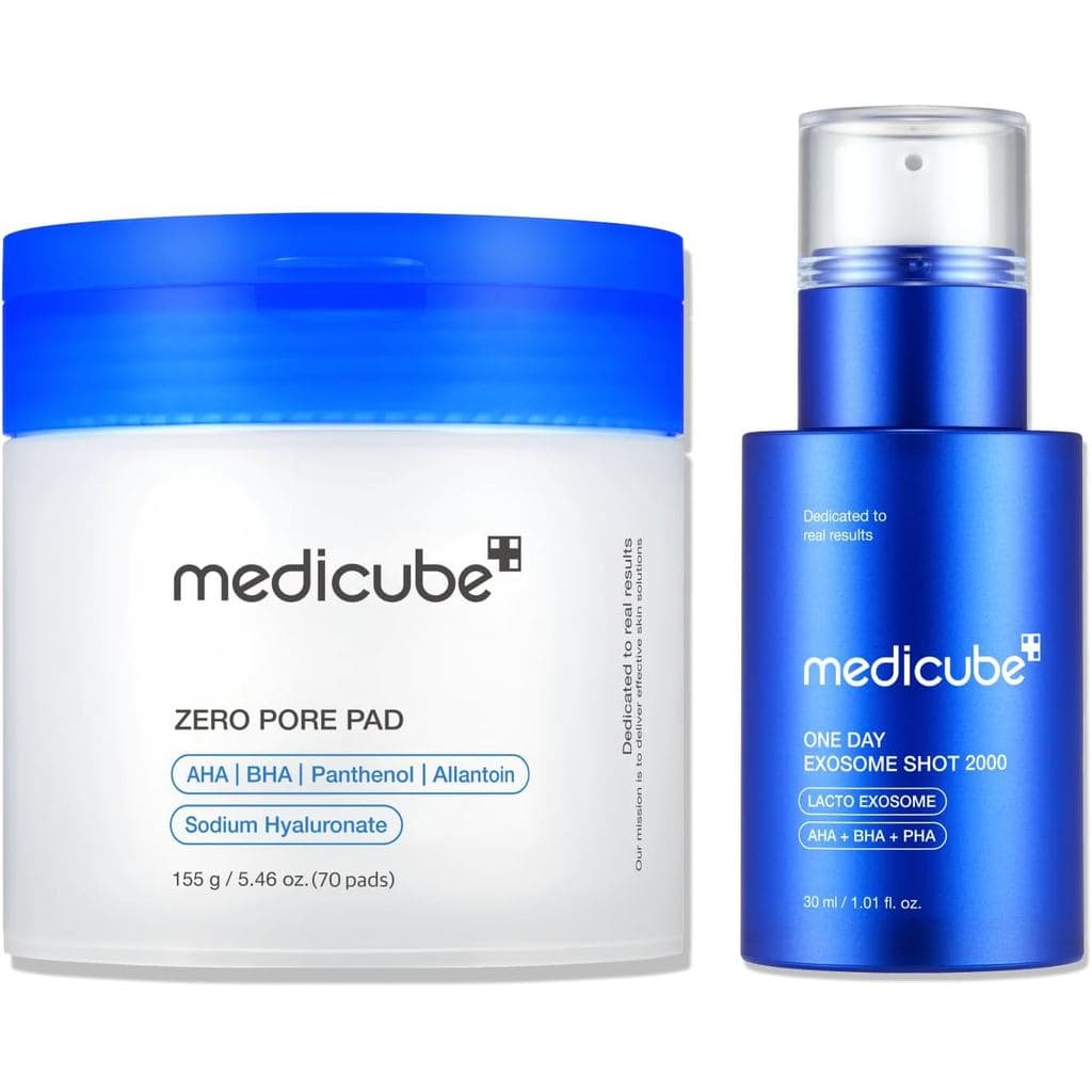 medicube Zero Pore Set - Esponja de Maquiagem Zero Pore & Sérum de Microagulhas Exosome Essence 2000 2GH0