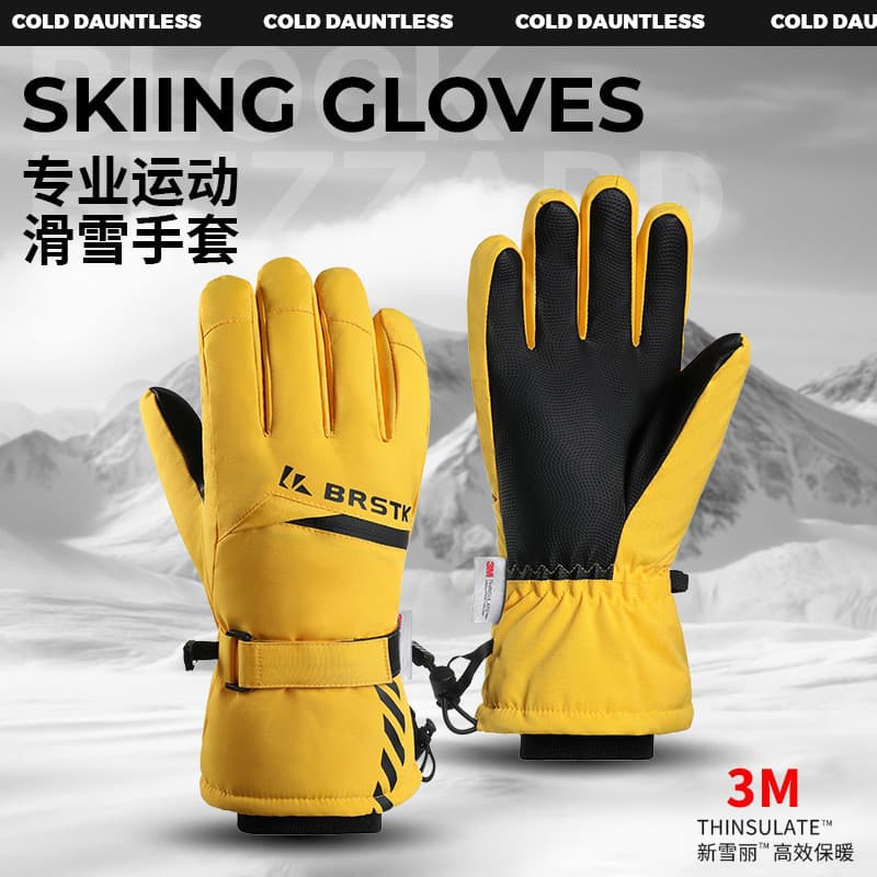 Luvas de esqui profissionais homens tela sensível ao toque feminino à prova dwindproof água à prova vento punhos inverno