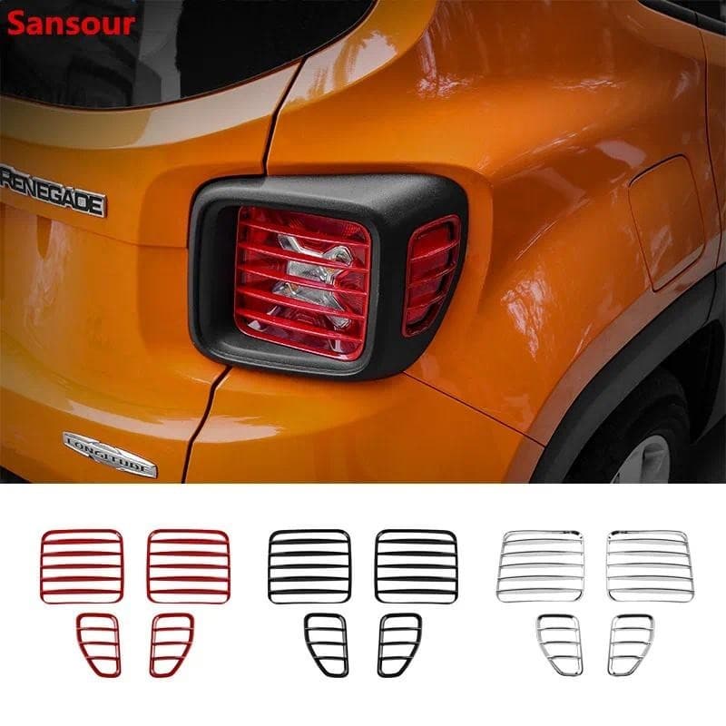 Sansour Capôs Da Lâmpada Do Carro ABS Luz Traseira Capa Substituição Para Jeep Renegade 2016 Up Adesivo