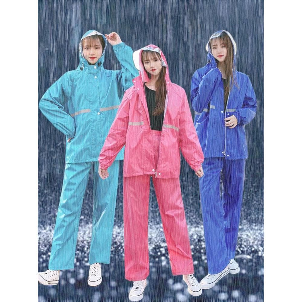 Capa de chuva calças de chuva terno feminino ciclismo único Split feminino dupla camada adulto masculino Wear estilo mas
