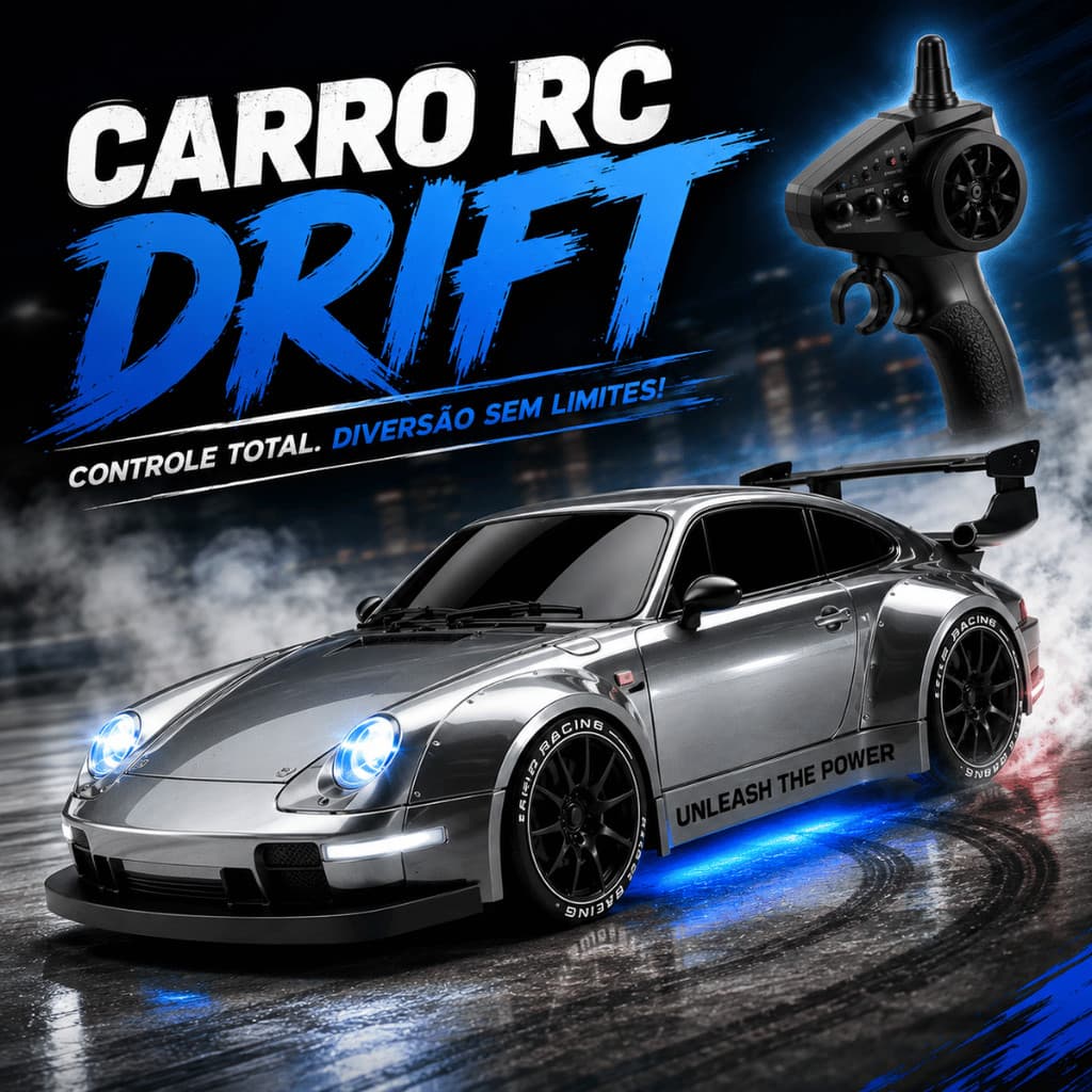 Carro RC Controle Remoto 1:24 4x4 Drift Alta Velocidade 2.4G