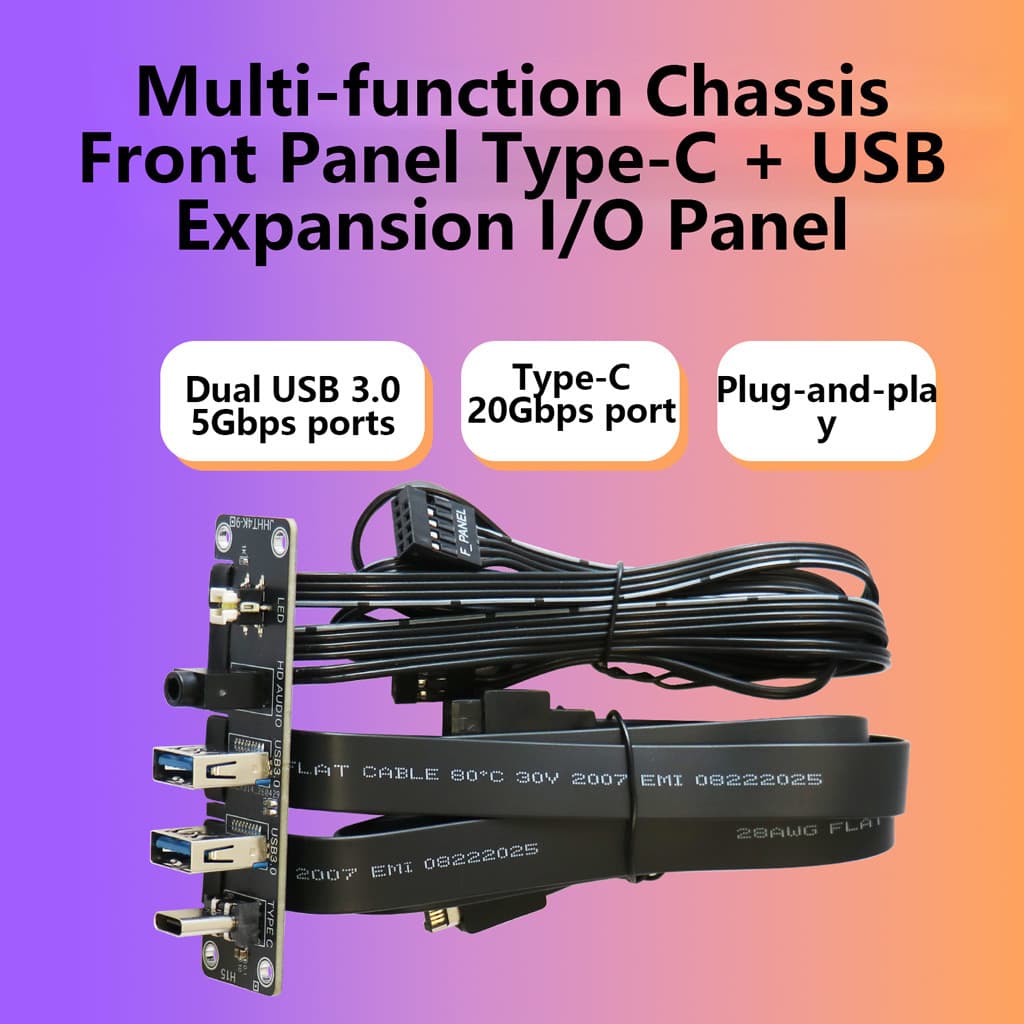 JMT DIY PC Chassi IO Porta Placa De Expansão Do Painel Frontal + Áudio HD LED Interruptor De Alimentação Para Modificaçã