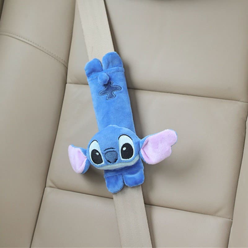 1 unidade Protetor de Cinto de Segurança de Carro em Pelúcia Macia com Desenho Animado Fofo, Decoração de Interior Fashi