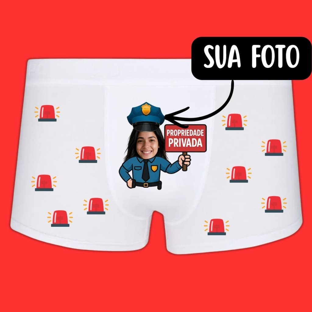 Cueca Personalizada Engraçada Temática Microfibra Presente Criativo e Meme Divertido P ao G3