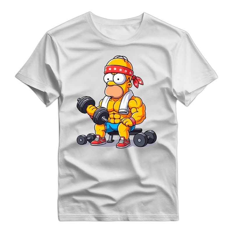 Camiseta Masculina Camisa Gola Redonda Homer Maromba Shape Camisa Moda Academia Blusas De Treino Camiseta Streetwear