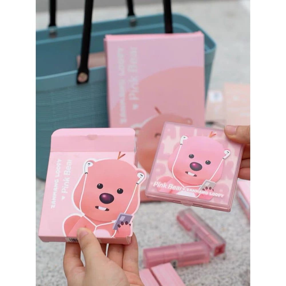 Pinkbear Pico Bear loopy Series Louvor Cute Ruby Limited Face Paleta abrangente Sombra Blush Maquiagem hidratante
