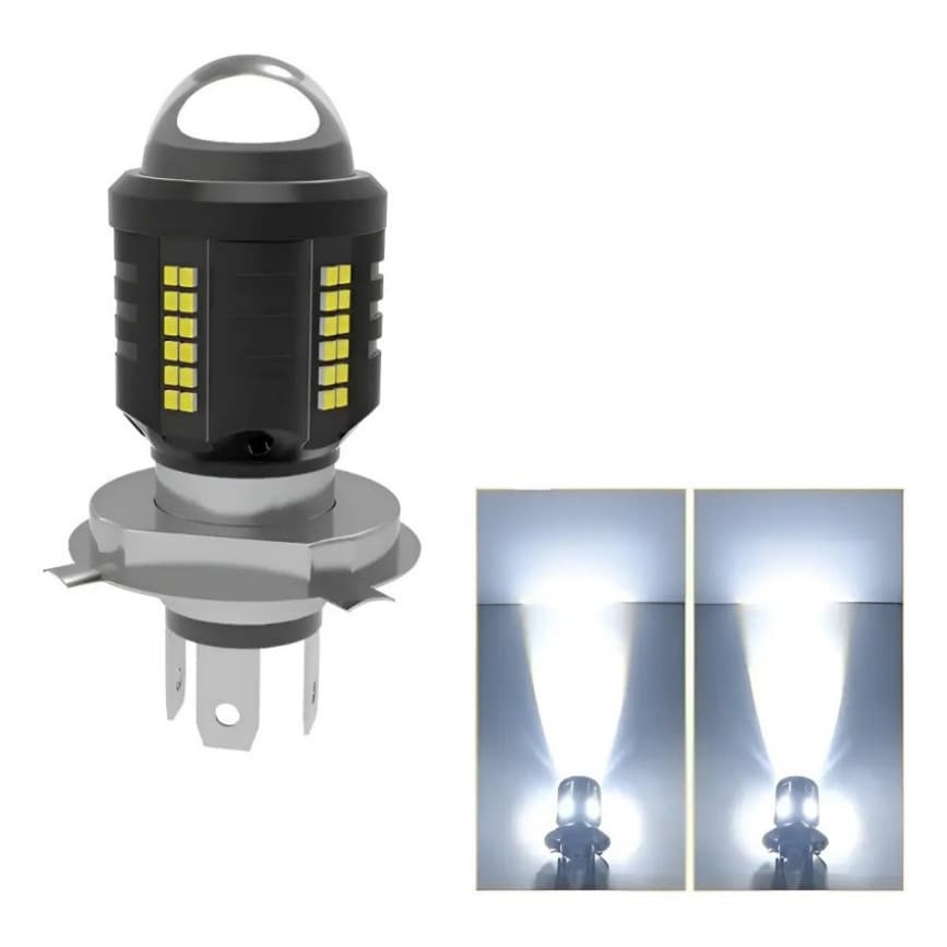 Lampada Led 6500k H4 Projetor 360º Moto Carro Un H4 Branco Branco-neutro