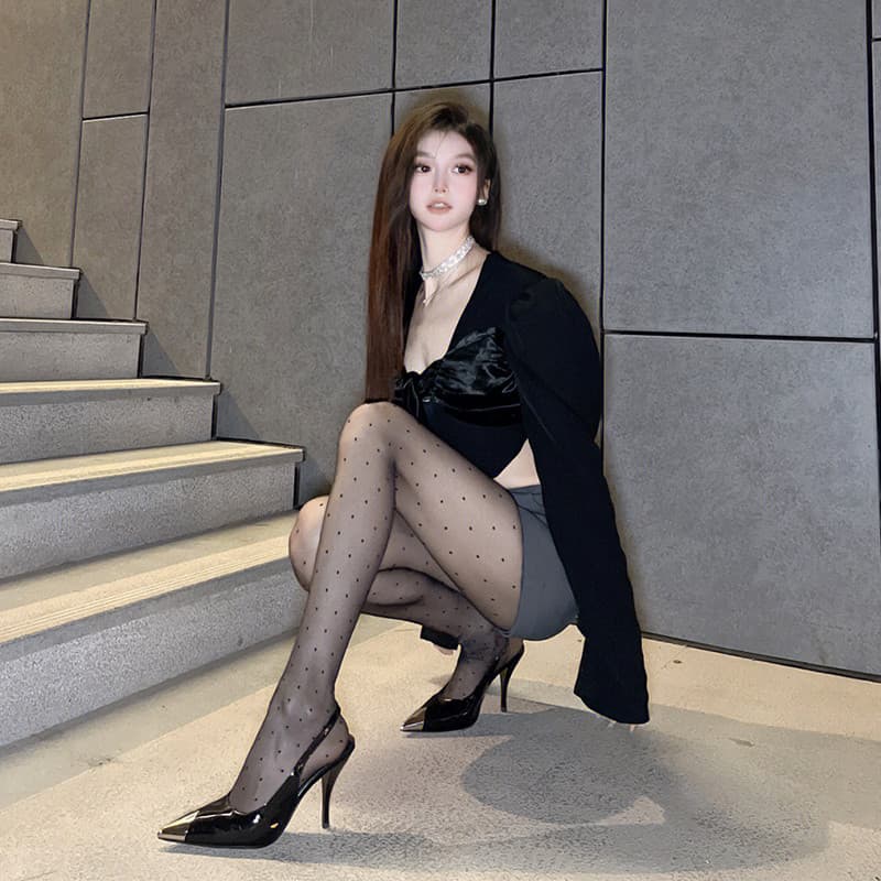 Influenciador estilo escuro meias aranha Web padrão oco estilo gótico net meias Rock Retro preto meia-calça net meias fe