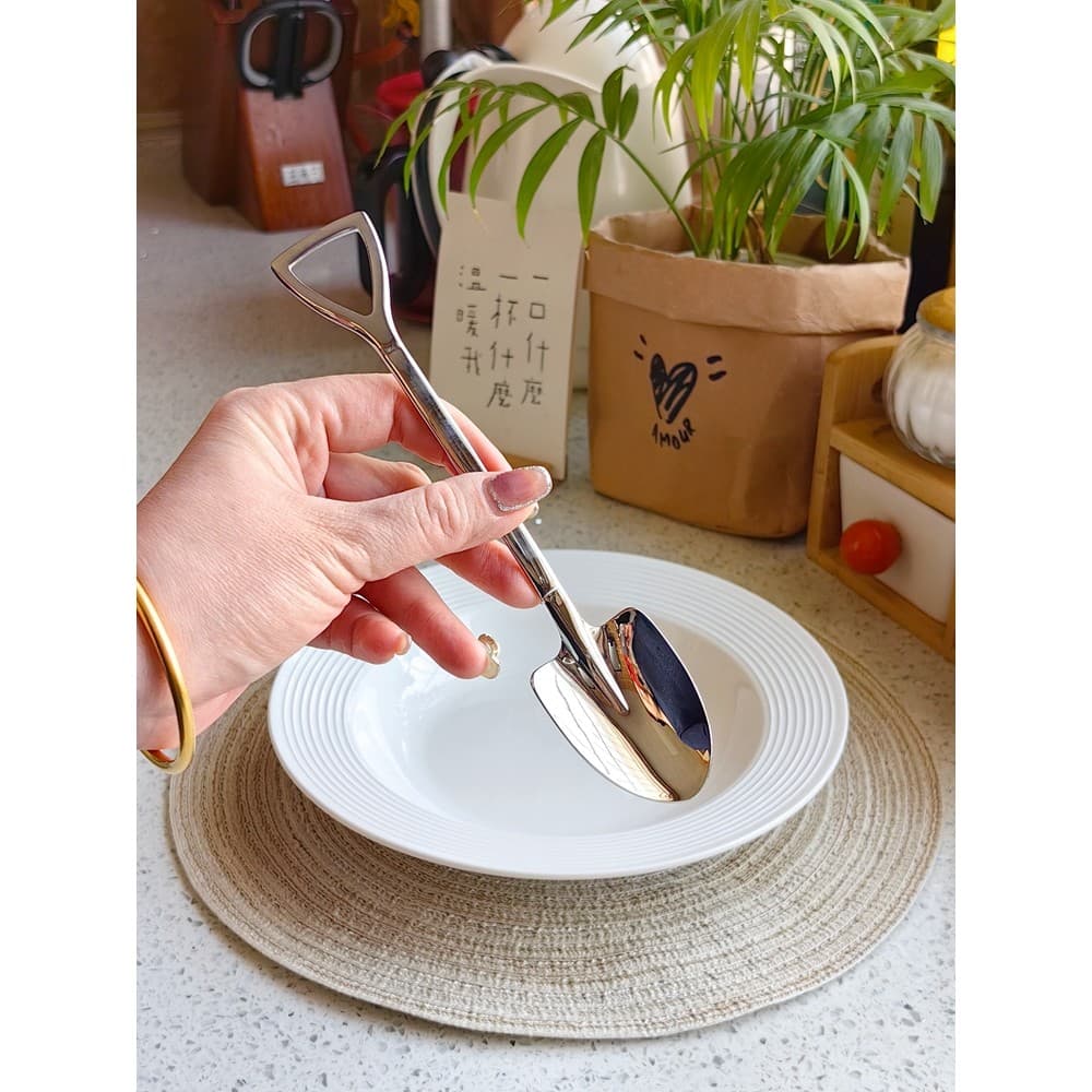 Benefícios!Colher de aço inoxidável INOX18/10 para uso pessoal do chefe Colher para comer Colher para beber Colher ponti