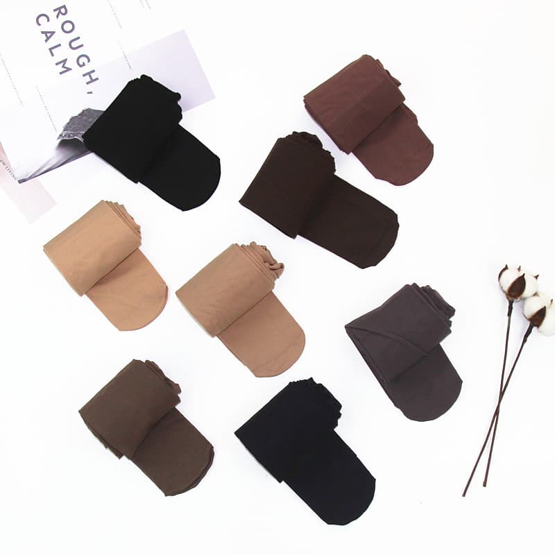 2 pares pacote Yongchun outono veludo meia-calça mais virilha plus Size 80D Base preta 120D cor de carne meias
