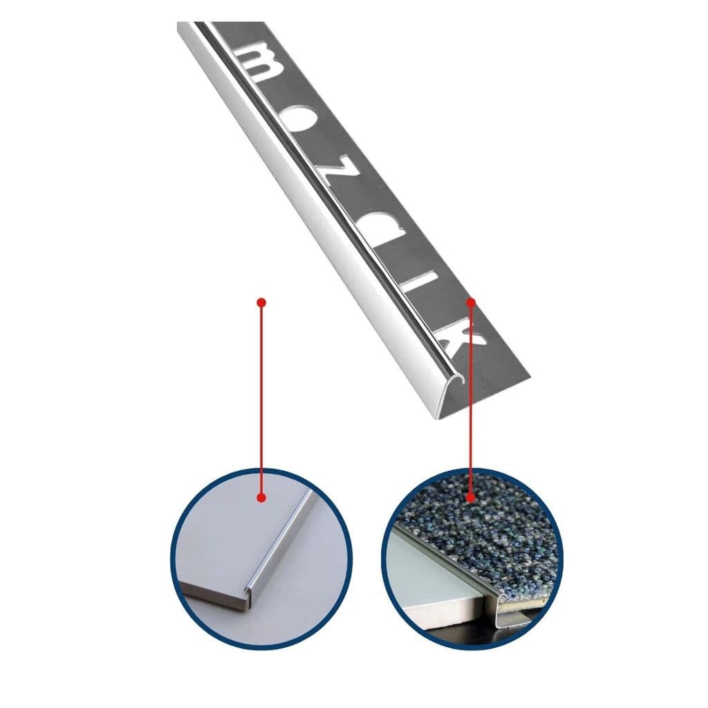 Filete Inox 304L Polido Brilho 120cm Fil12010 Mozaik