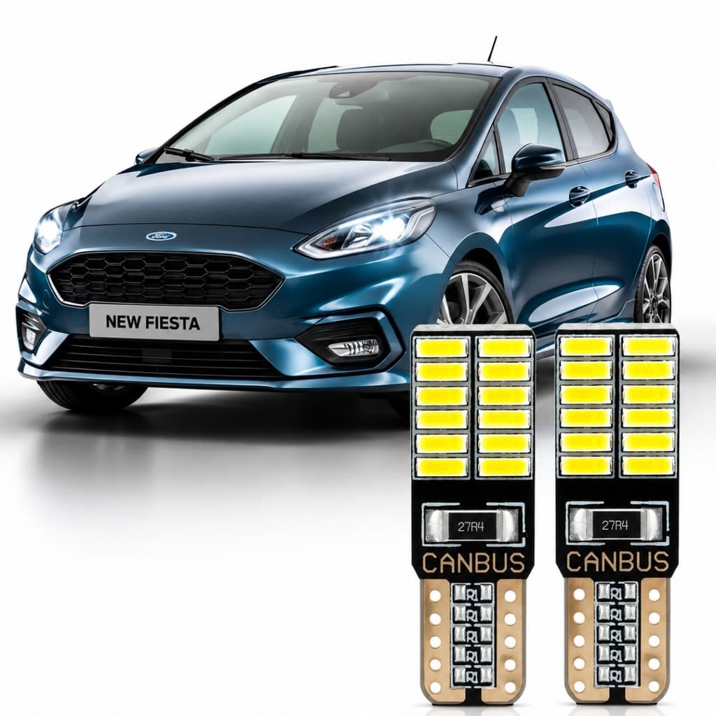 Kit Lampadas Ultra Led Premium Luz Placa Ford New Fiesta