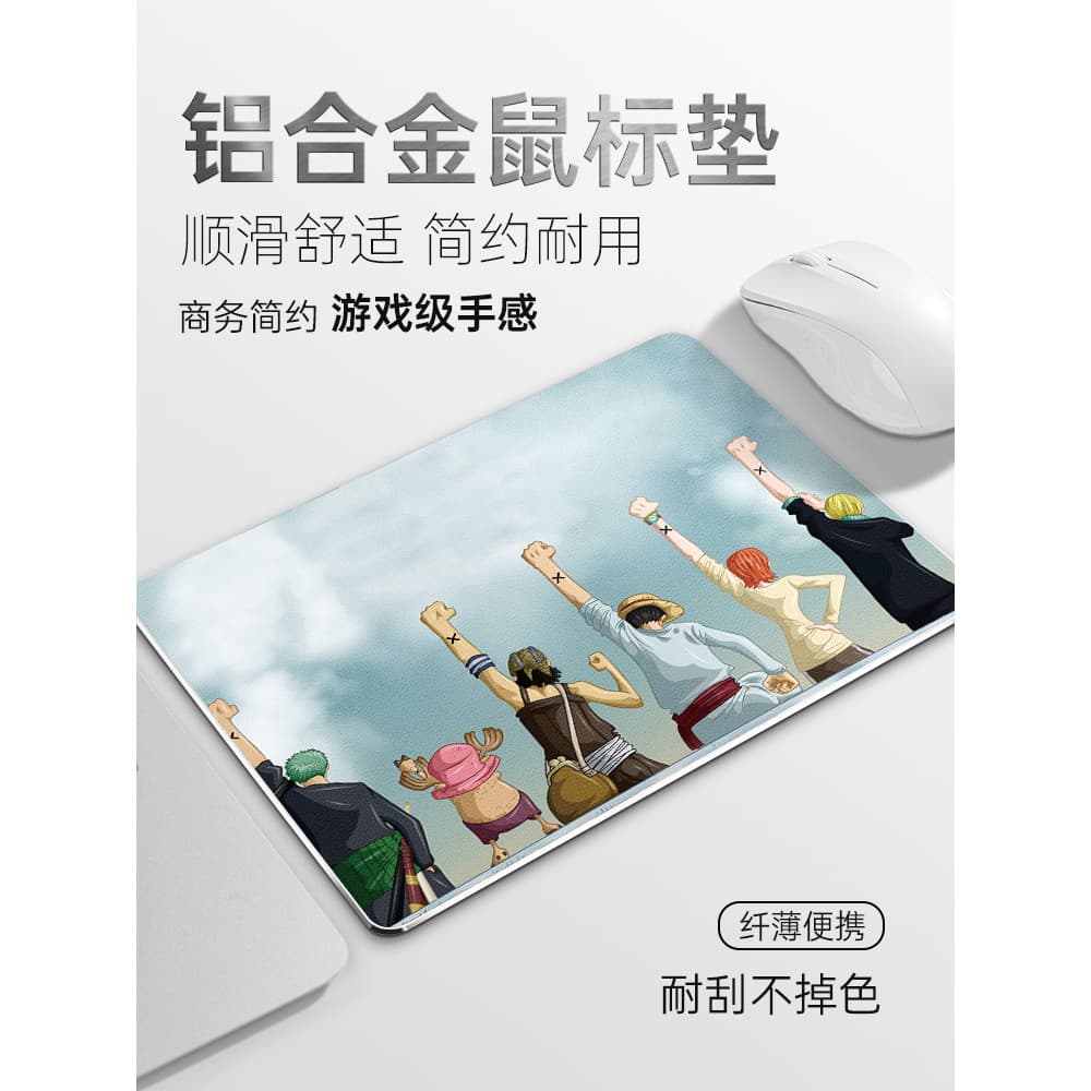 Metal liga de alumínio mouse pad jogo menino pequeno mouse pad escritório doméstico duro antiderrapante