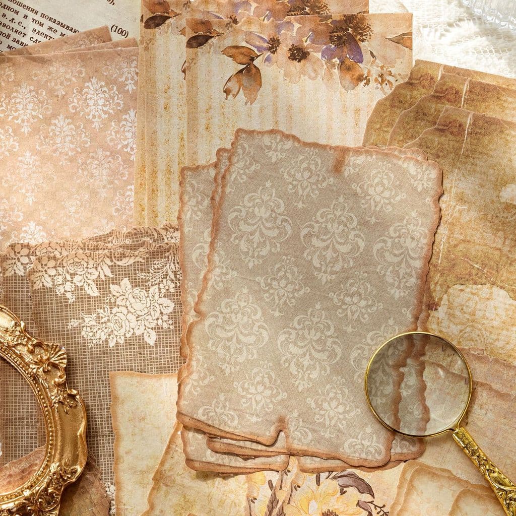 Papel Vintage Gradiente Momo, Série Vento Suave, Material para Decoração de Diário DIY, Material para Colagem de Fundo,