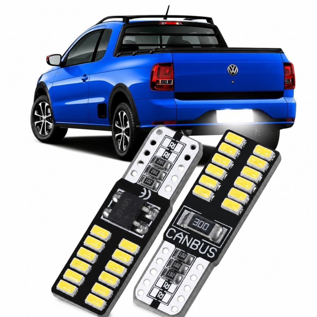 Kit Lampadas Ultra Led Premium Luz Placa Volkswagen Saveiro