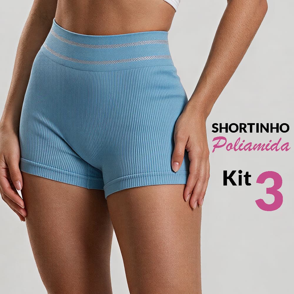Kit 3 Cueca Box Feminina Canelada Importada Shortinho Confort Short Proteção