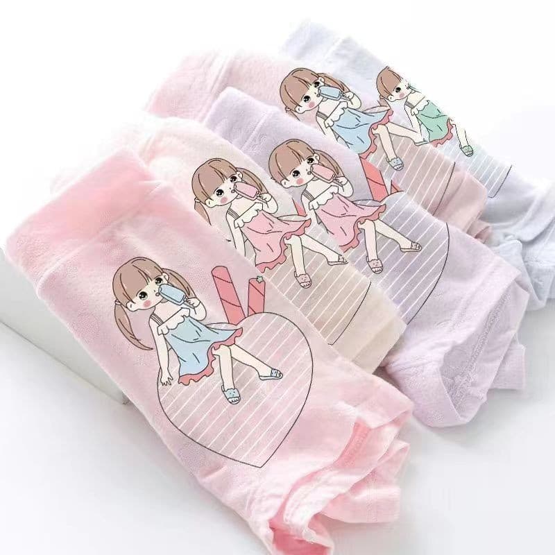Caixa boxer briefs feminino menina médio grande crianças boxer briefs solto Modal feminino estudantes respirável cuecas