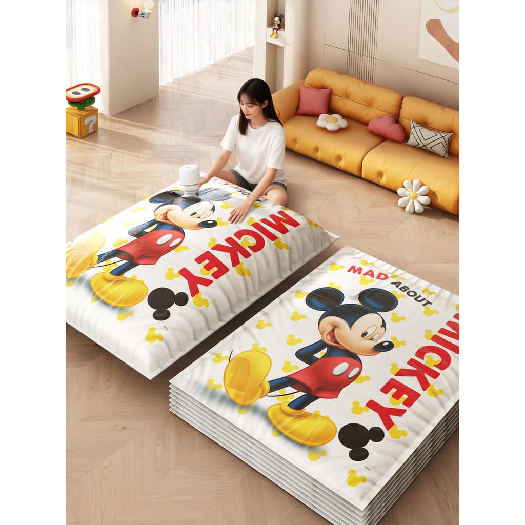 Disney saco de compressão a vácuo armazenamento roupas colcha ferramenta útil roupas colcha para baixo jaqueta saco sucç