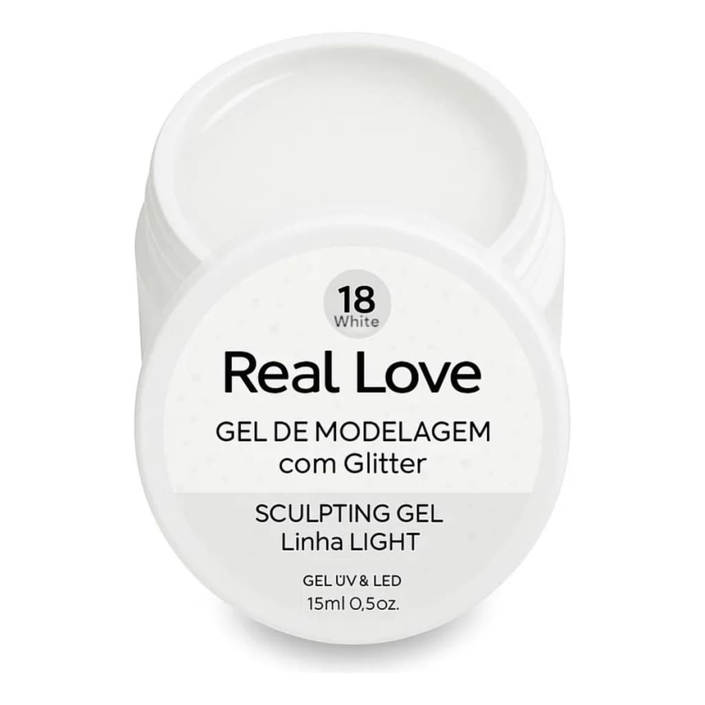 Gel Unha Real Love Sculping Com Glitter Fibra Alongamentos