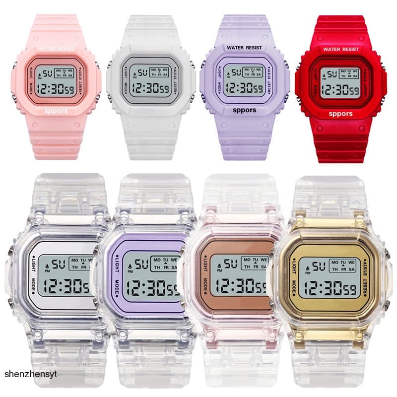 Relógios Eletrônicos Relógio digital unissex LED à prova d'água ParaMsculinos/Feminino puseiras watch Digital LED