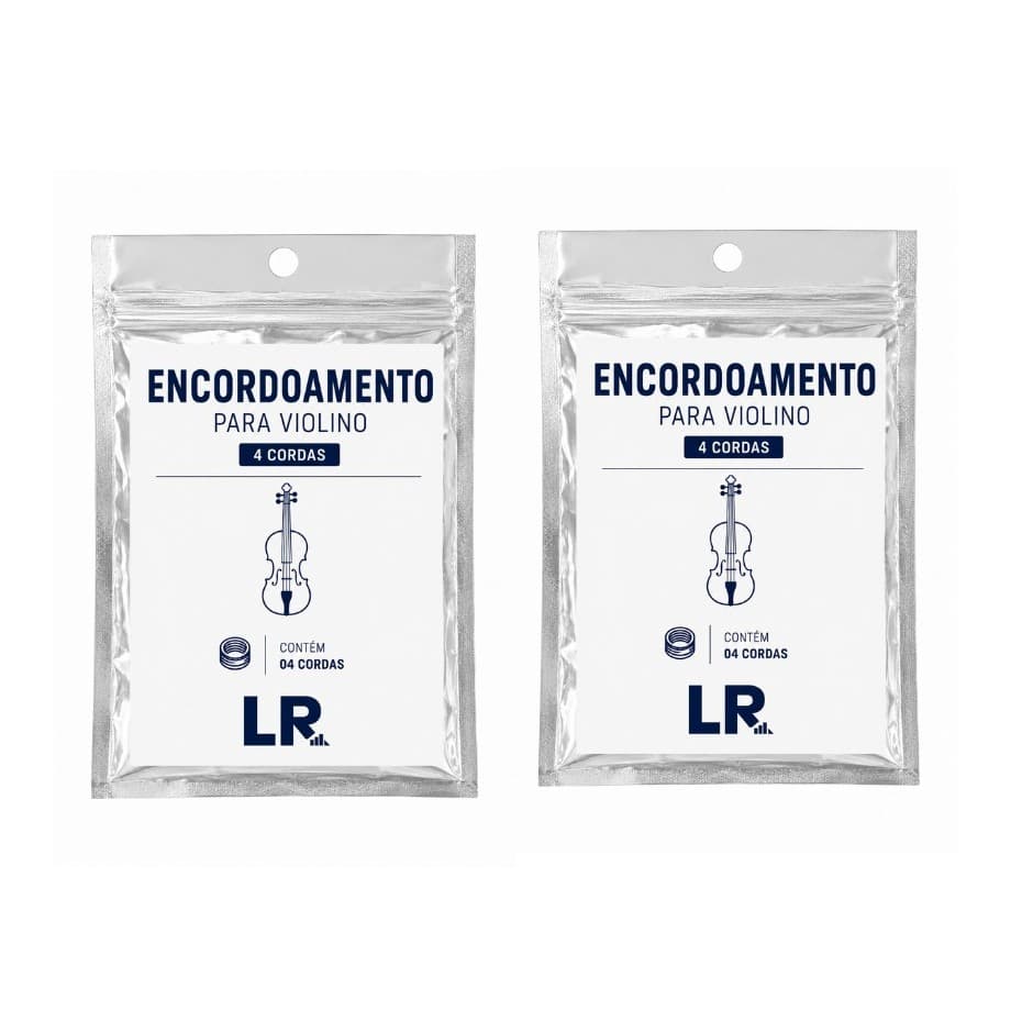 Kit 2 Encordoamentos para Violino 4 Cordas LR