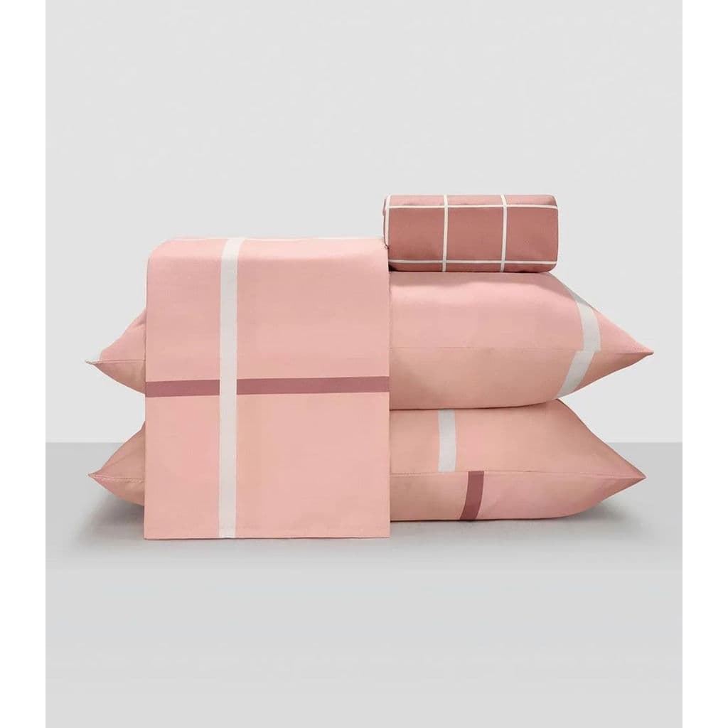 Jogo De Cama Solteiro 3 Peças Lar E Lazer Rosa