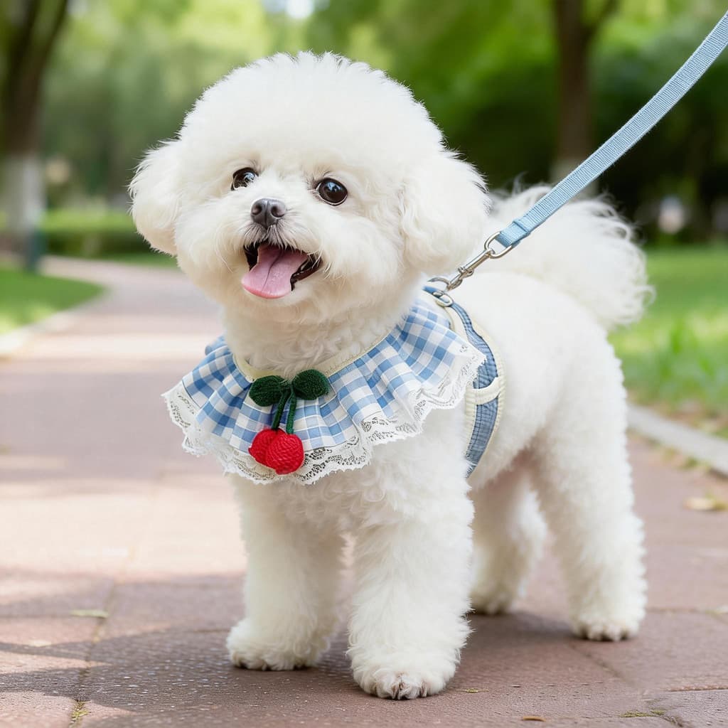 Coleira para cachorro, alça peitoral, pelúcia, Bichon, pomerânia, coleira para caminhada, cachorro pequeno, gato, colete