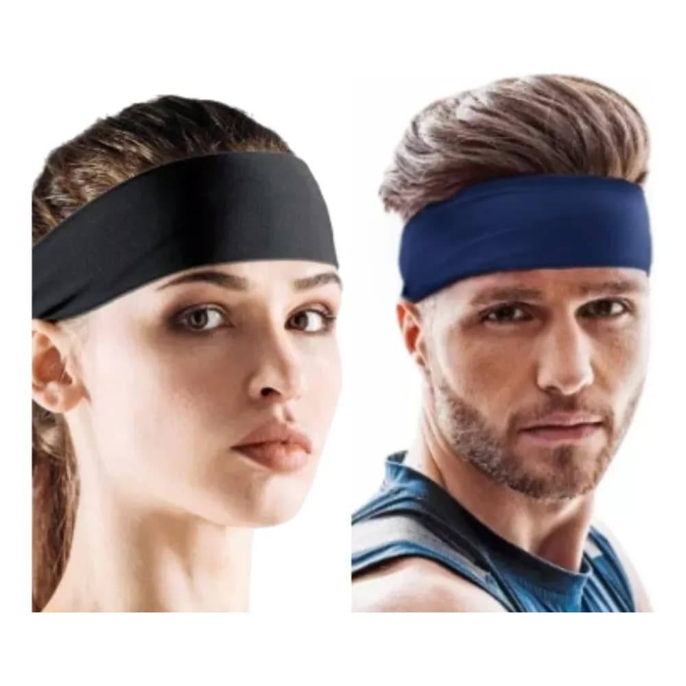 2x Kit 2 Faixas Testa Anti Suor Esporte Corrida