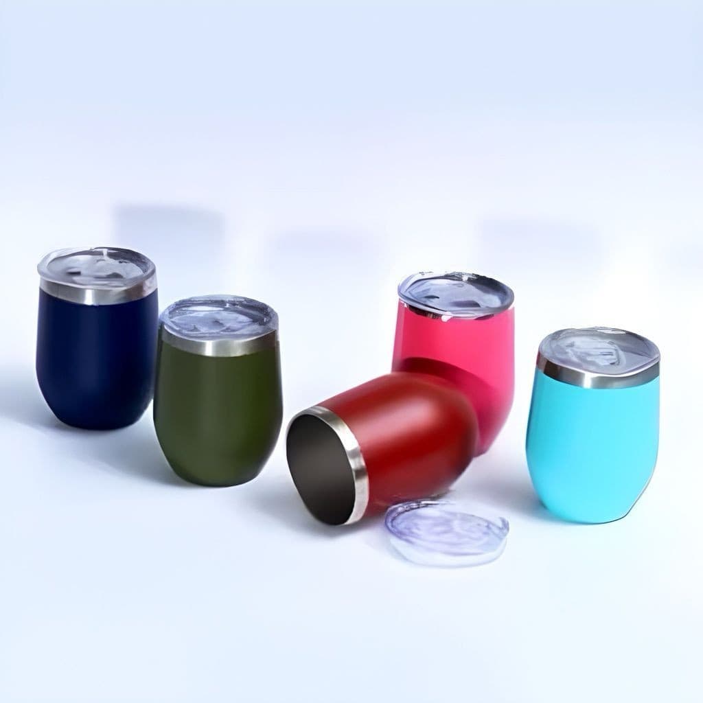Ovo CopoTérmica 360ml Em Inox Com Tampa Acrílica Varias Cores