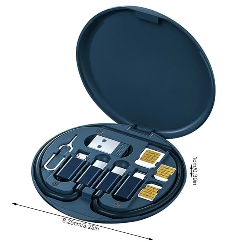 Caixa de armazenamento de cabo de dados de carga Micro rápida tipo C de 60 W RC-190 Cabo de dados de transporte convenie