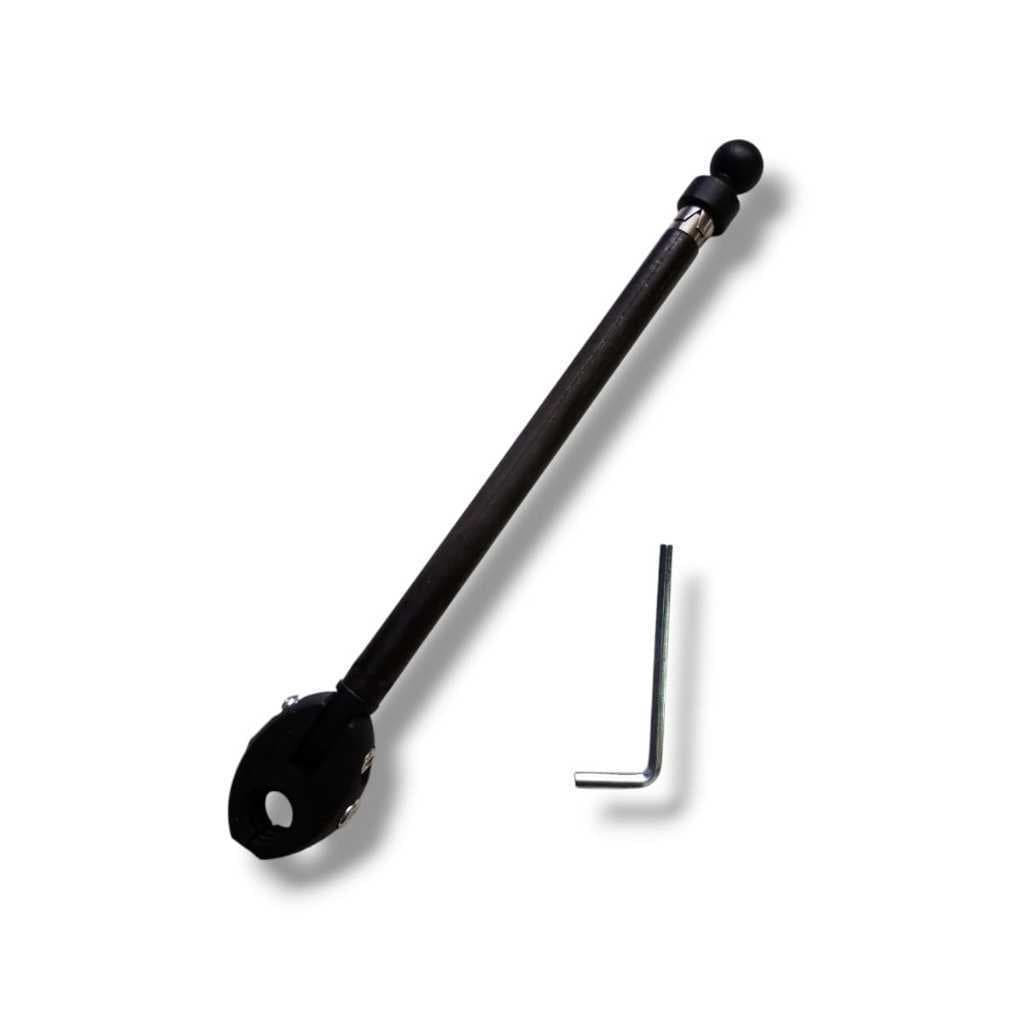 Antena Corta Pipa Anti Cerol Retrátil 6 estágios -  Retrovisor Abs Preta 10mm JY