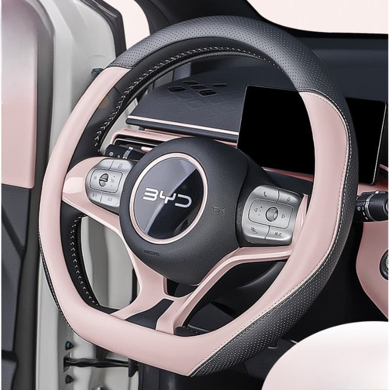 ​ Para BYD Seagull/Dolphin Mini 2020-2026 : Capa De Couro Volante-Punho Antiderrapante De 38 Cm Com Design Respirável