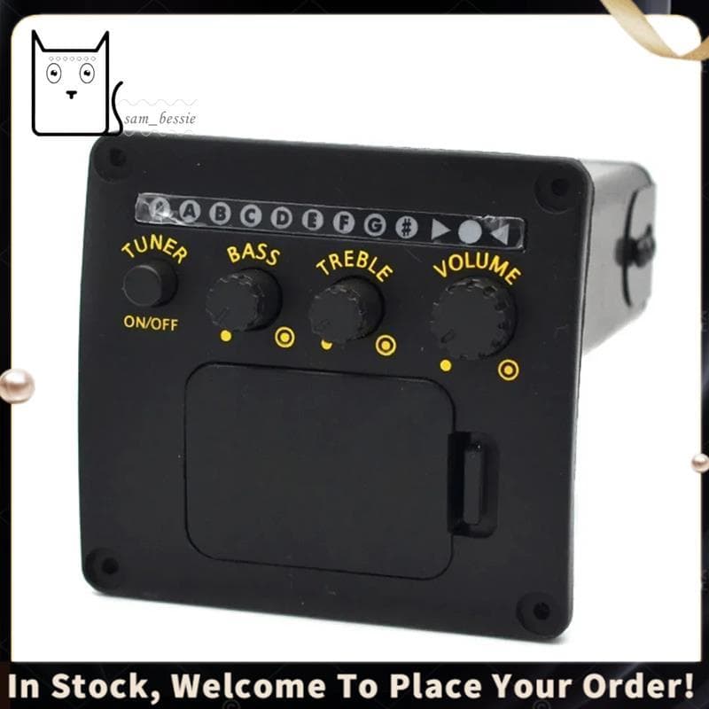 Profissional Guitarra Acústica Pré-Amplificador EQ Sintonizador Captador Captadores De Piezo Equalizador Acessório
