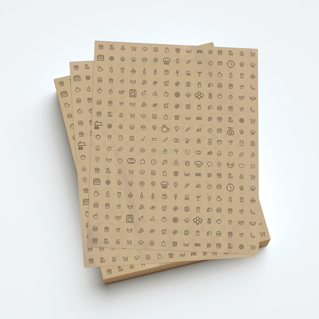 Papel Acoplado Kraft 50x60cm 500 Unidades para Bolos, Tortas, Doces e Padaria