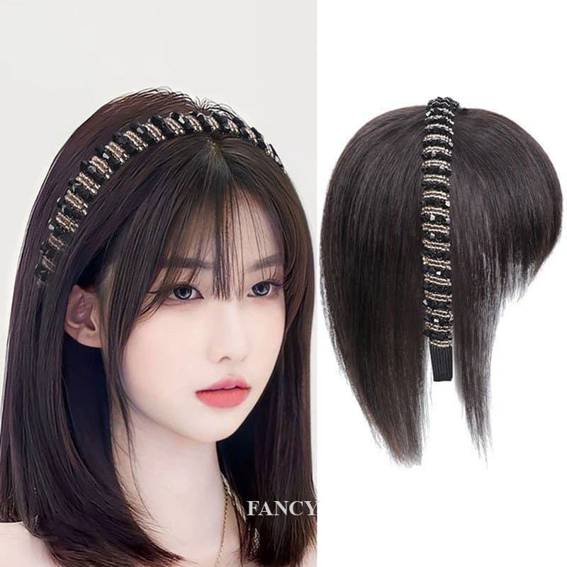 Tiara com Peruca para Mulheres Bandana Franjas Mulher