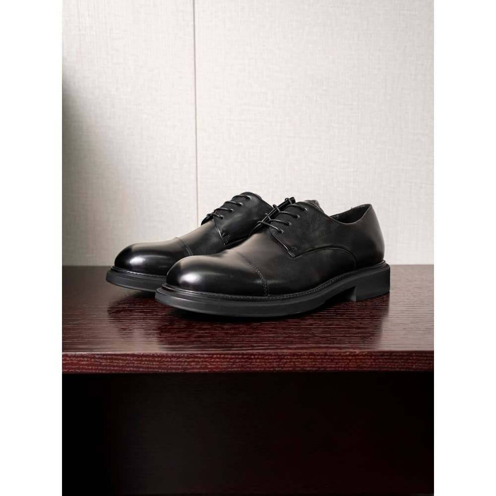 Aumentar a altura 4cm/britânico Retro artesanal couro genuíno três articulações negócios Formal sapatos de couro masculi