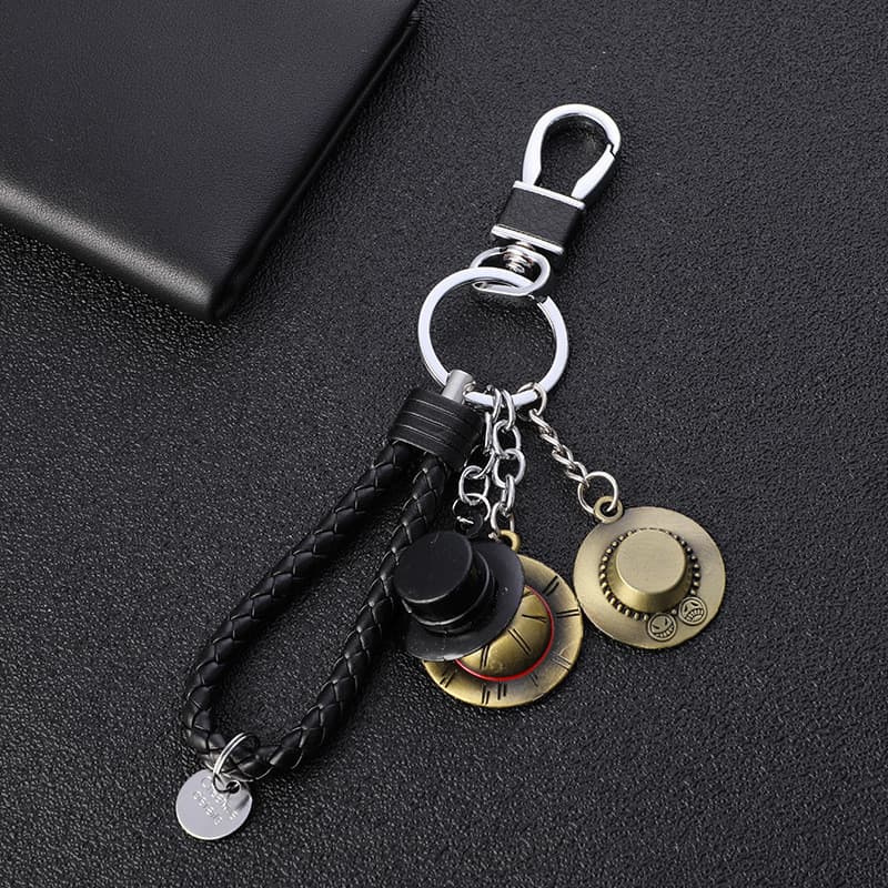 Chaveiro de merchandising One Piece, pingente de metal para carro, acessório unissex para bolsa, pequeno presente criati