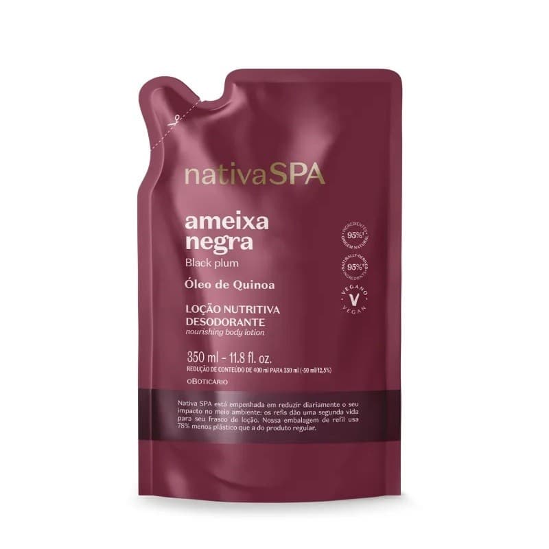 Refil Loção Corporal Nativa SPA - Ameixa Negra 350ml.
