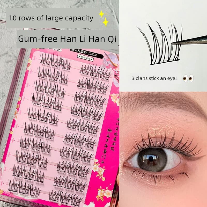 | 【cílios com cola e pinça】 | cílios tufinho gatinho cílios tufinho fox eyes ☉ fofos produto de moda sem cola cíli
