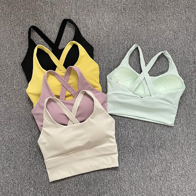 Sutiã esportivo de alta intensidade, peça única, fixo, bonito, costas, treinamento de corrida, Yoga, roupa íntima, respi