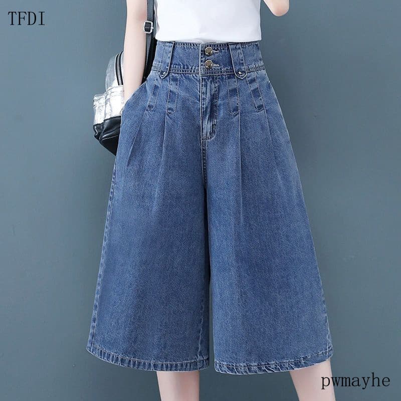 pwmNovo Produto: Calça Jeans Feminina 7/8, Solta, Reta, Efeito Emagrecedor, Cintura Alta 2025, Pern Pant YVOP