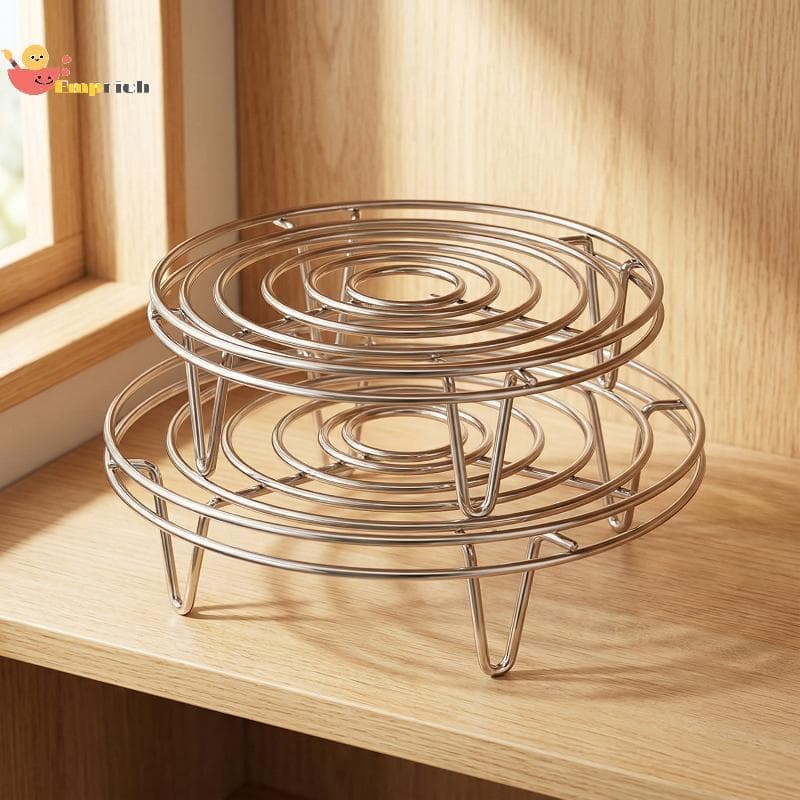 EMCH > Ra De Vapor De Aço Inoxidável Durável Para Panelas Forte Suporte Cozinha Bolinhos De Legumes Cozinhar Saudável No