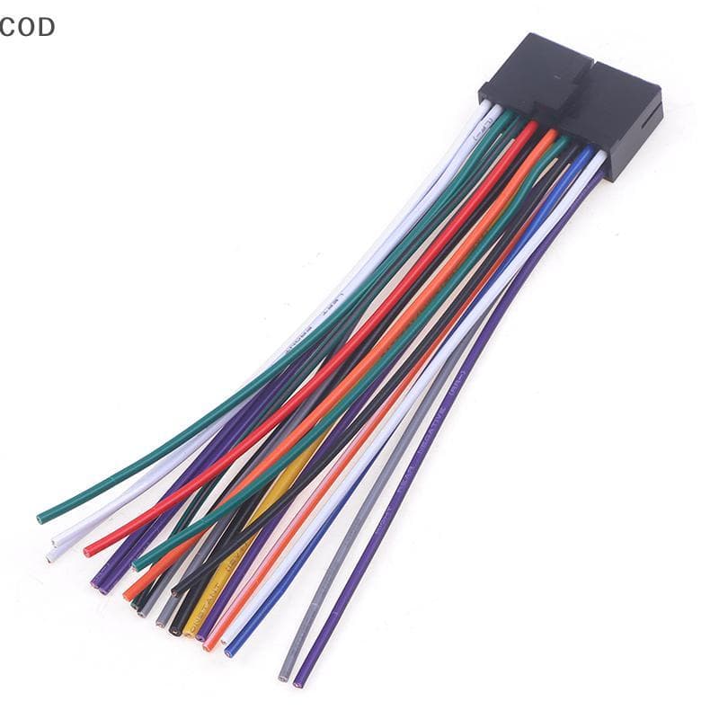 [ala] Chicote De Fios De Rádio De Carro 20 Pinos Adaptador De Fiação De Áudio Cd Dvd Conector Cabo T-plug De Alimentação