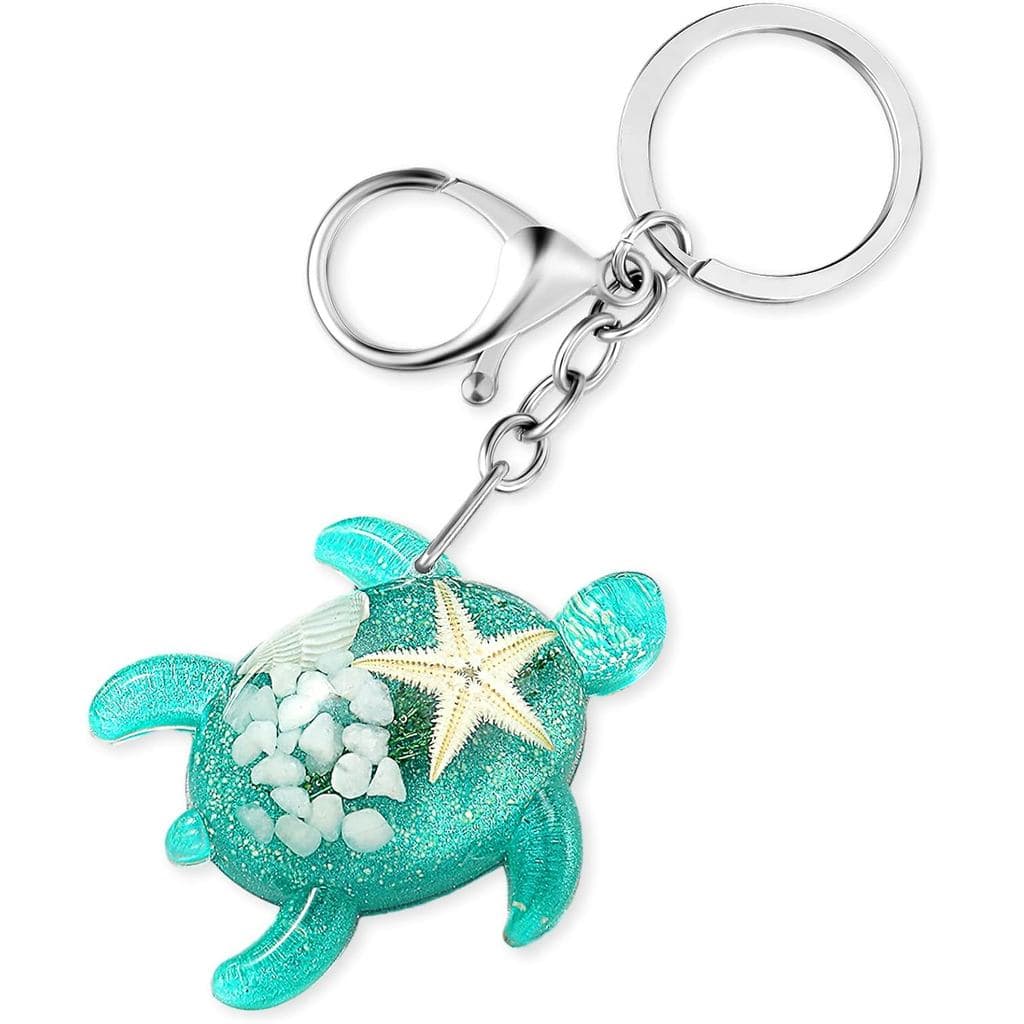 Chaveiro de Tartaruga Marinha, Chaveiro de Praia com Fecho, Pingente para Bolsa, Chaveiro de Animais Marinhos para Carro