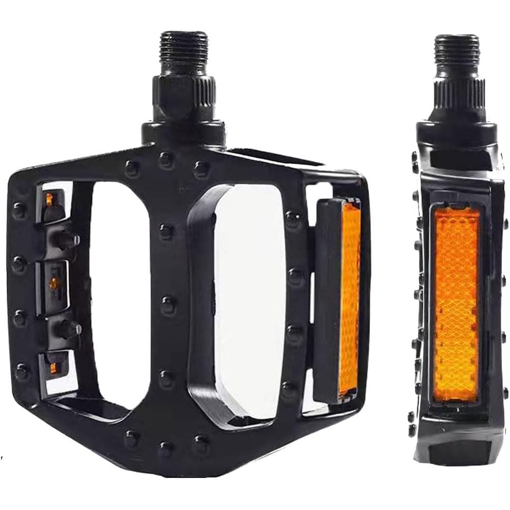 Um par de pedais de bicicleta para bicicleta de estrada e mountain bike com pregos antiderrapantes removíveis, pedais de
