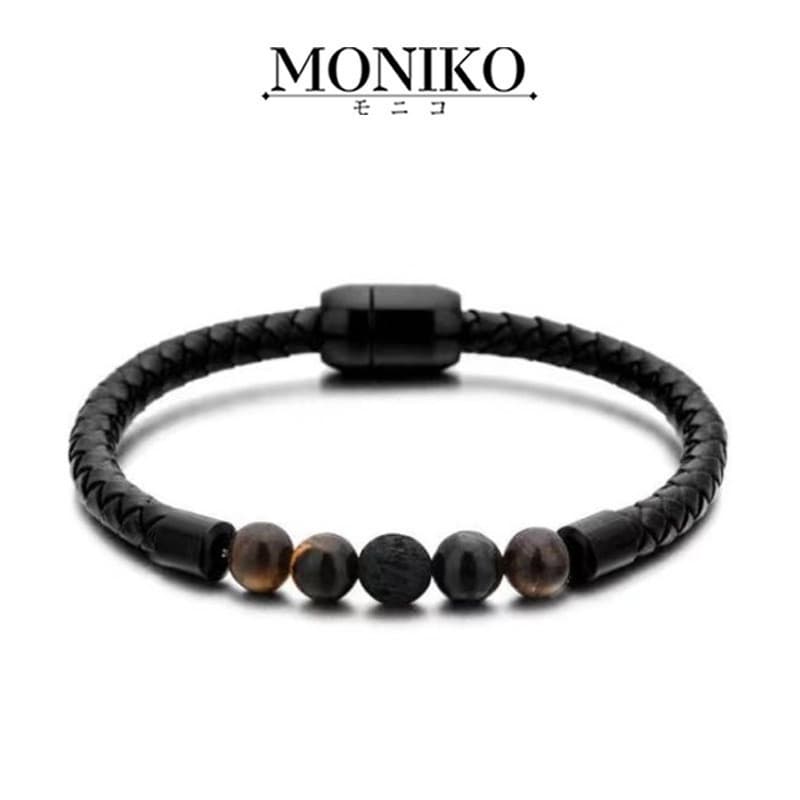 design original Pulseira De Olho De Tigre De Corda Preta Pulseiras De Moda Para Mulheres E Homens