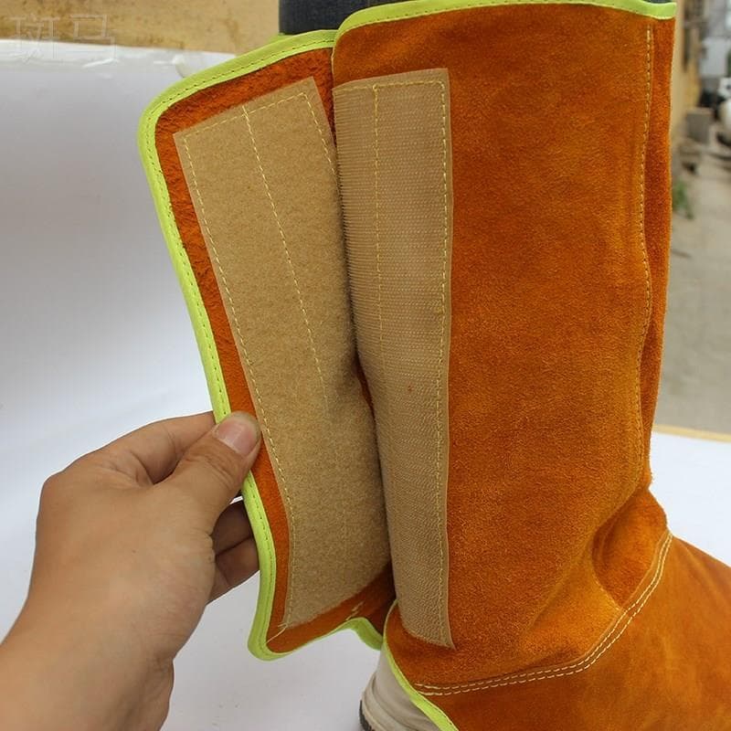 Equipamento de proteção para soldador Leggings de soldagem Proteção do trabalho Capa espessa para pés Perna do soldador