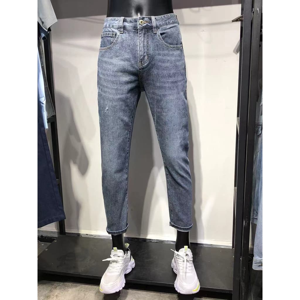 Marca masculina Jck Jns verão calças masculinas ligeiramente finas de perna cônica calças masculinas estiramento Jeans a